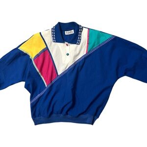 Vintage Teddi Wind suit with Blue, Pink, and White Accents A-1